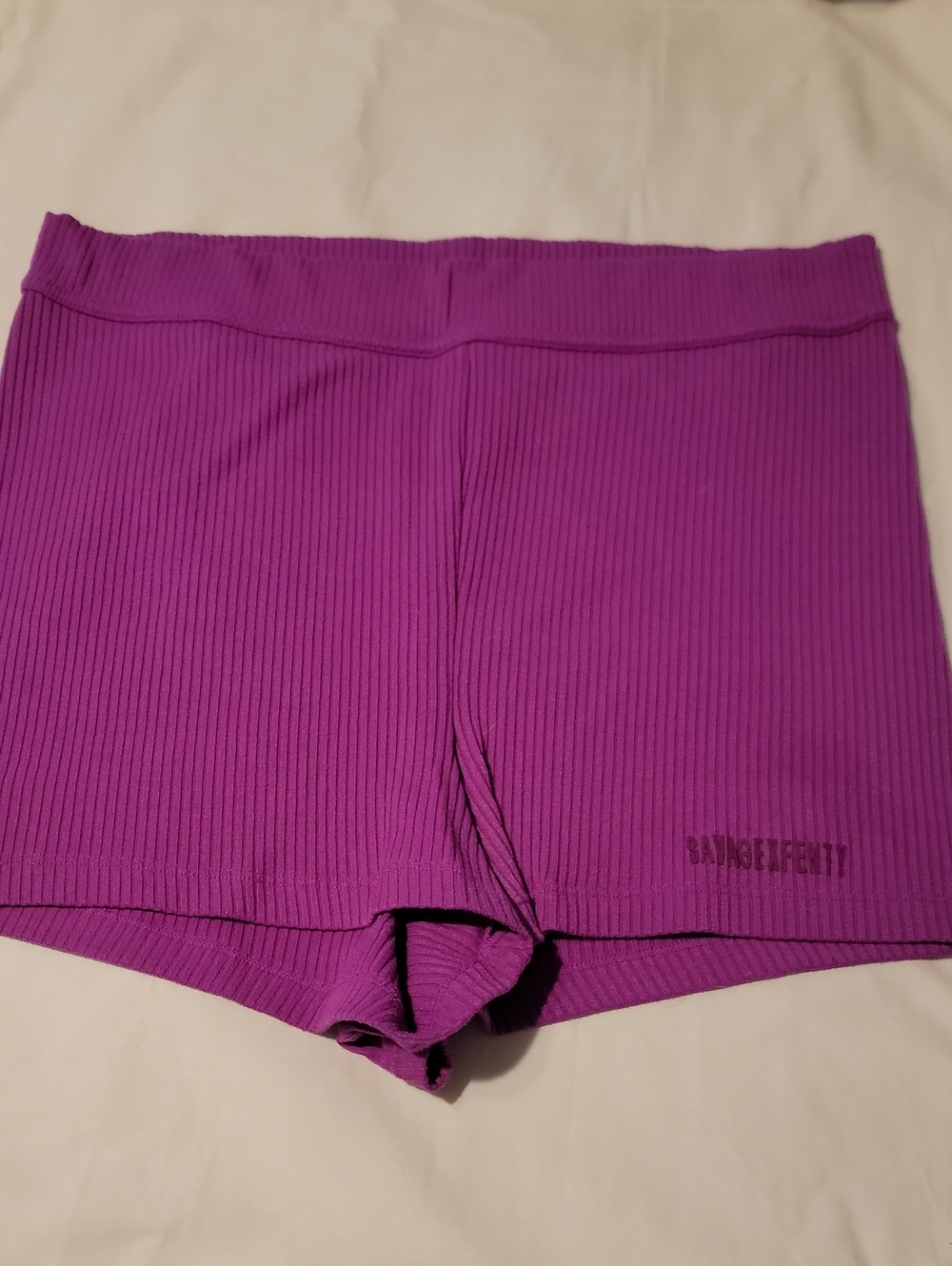 Savage X Fenty Ribbed Magenta Bike Shorts